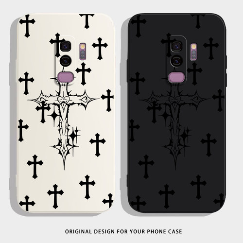 十字架适用于三星S9+手机壳男女新款Galaxy全包防摔Samsung三星S9网红时尚潮流ins风保护手机套s9plus的外壳