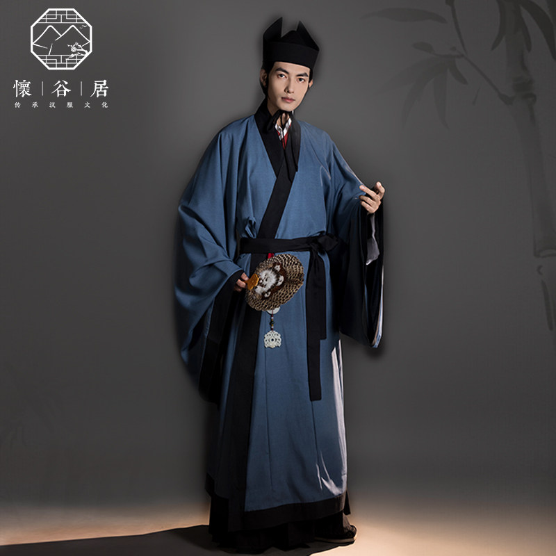 怀谷居汉服东汉直裾 战国袍【荀彧】复原马王堆定制秦汉传统秋冬