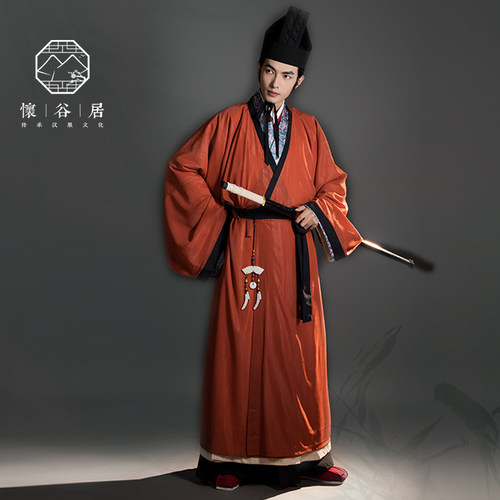 怀谷居汉服直裾曲裾战国袍【武官】复原款马王堆定制秦汉传统秋冬