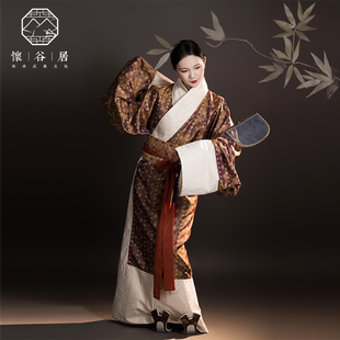 怀谷居汉服直裾曲裾战国袍【冯嫽】复原款马王堆定制秦汉传统秋冬
