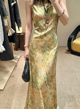至上-26夏上新轻奢优雅唯美气质香云纱连衣裙w3977