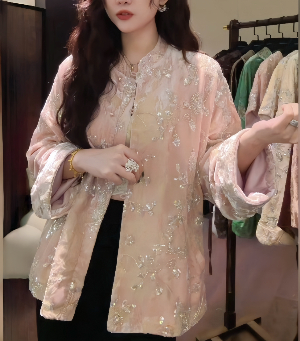 三吉黑花【端月梦】国风新中式女装外套2025新款爆款超好看上衣潮