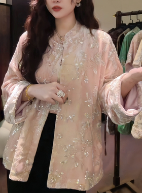 三吉黑花【端月梦】国风新中式女装外套2025新款爆款超好看上衣潮