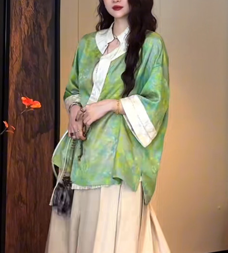 三吉黑花【宴词】新中式国风人丝清凉外套女薄款夏2025新款防晒潮