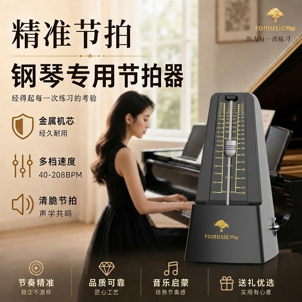机械节拍器钢琴吉他小提琴古筝二胡架子鼓乐器音乐通用打拍节奏器