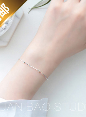 韩国甜美风蛇骨链礼物银饰品定制