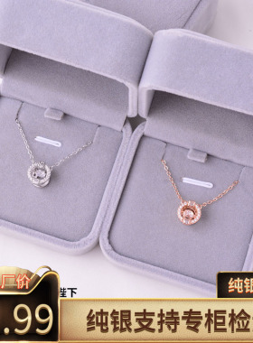 跳动的心项链女S925纯银短款锁骨链韩版气质简约小众设计ins礼物