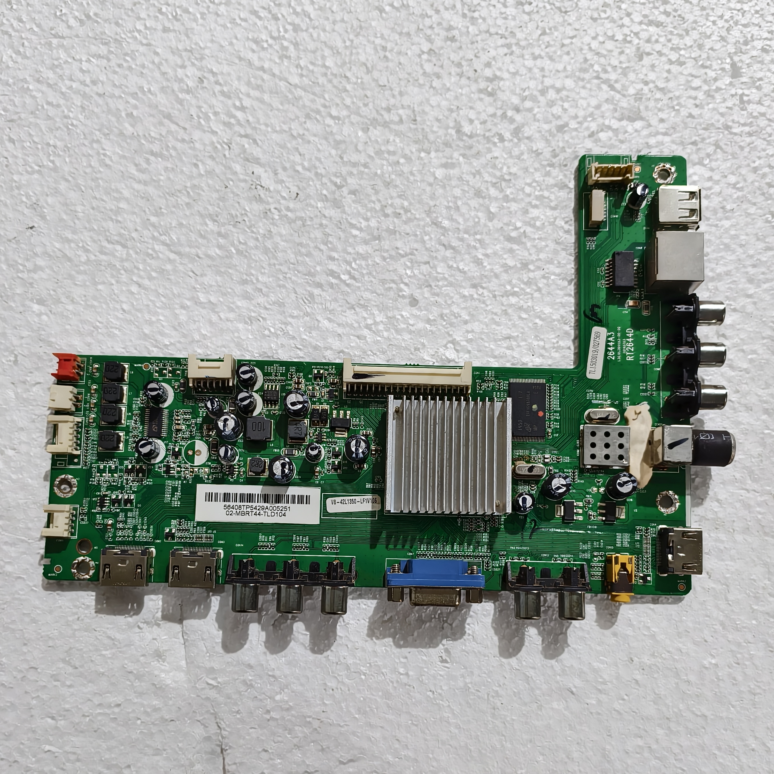 原装东芝 42L1350C 电视主板2644A3 RT2644D配屏LVF420AUDD测试好