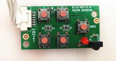 原装康佳LED55K2000/55K520开关按键板KJ-IR-KEY-V1.0/1.2/2.0