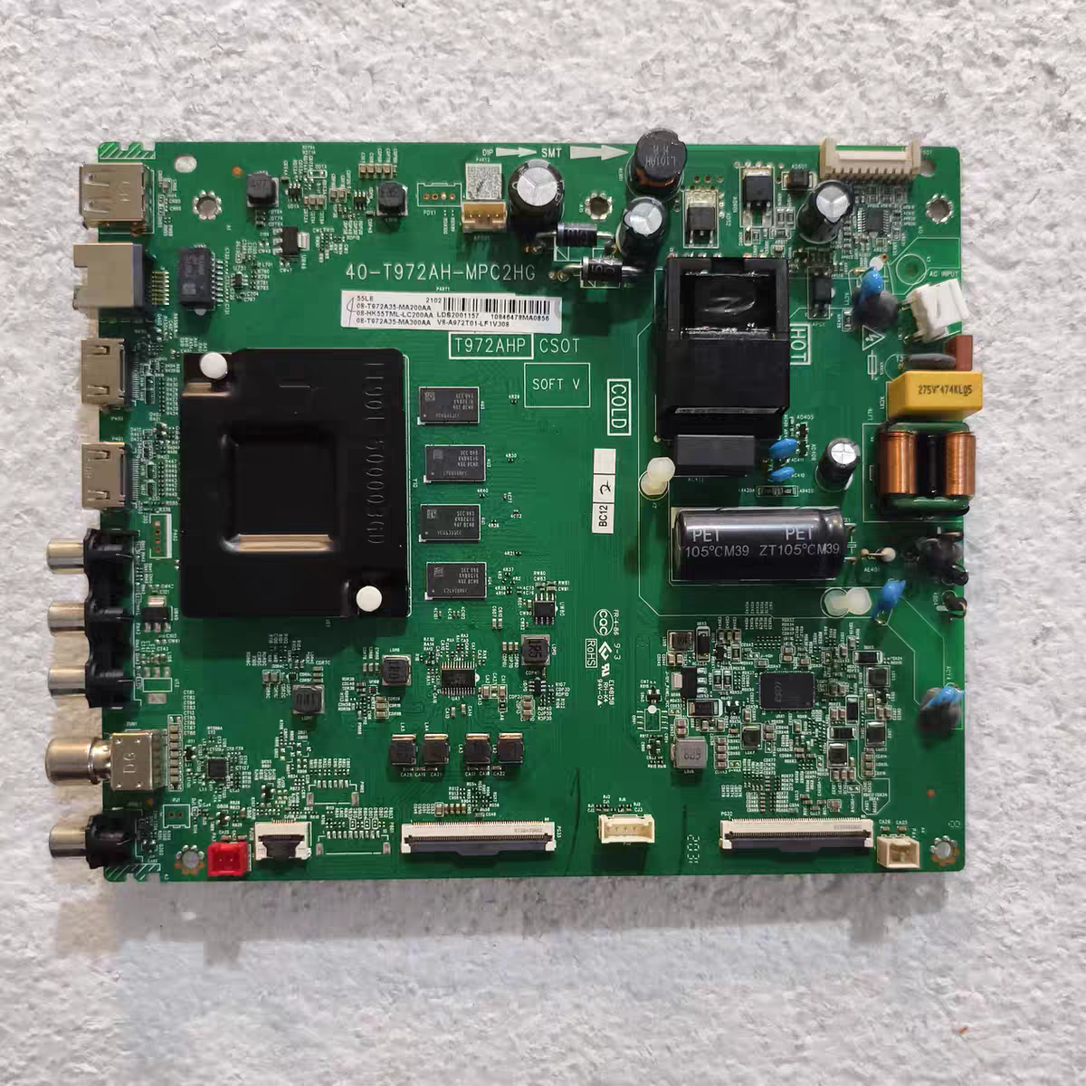原装TCL 55A364/55L8主板40-T972AH-MPA2HG配屏LVU550NDEL VS9W23