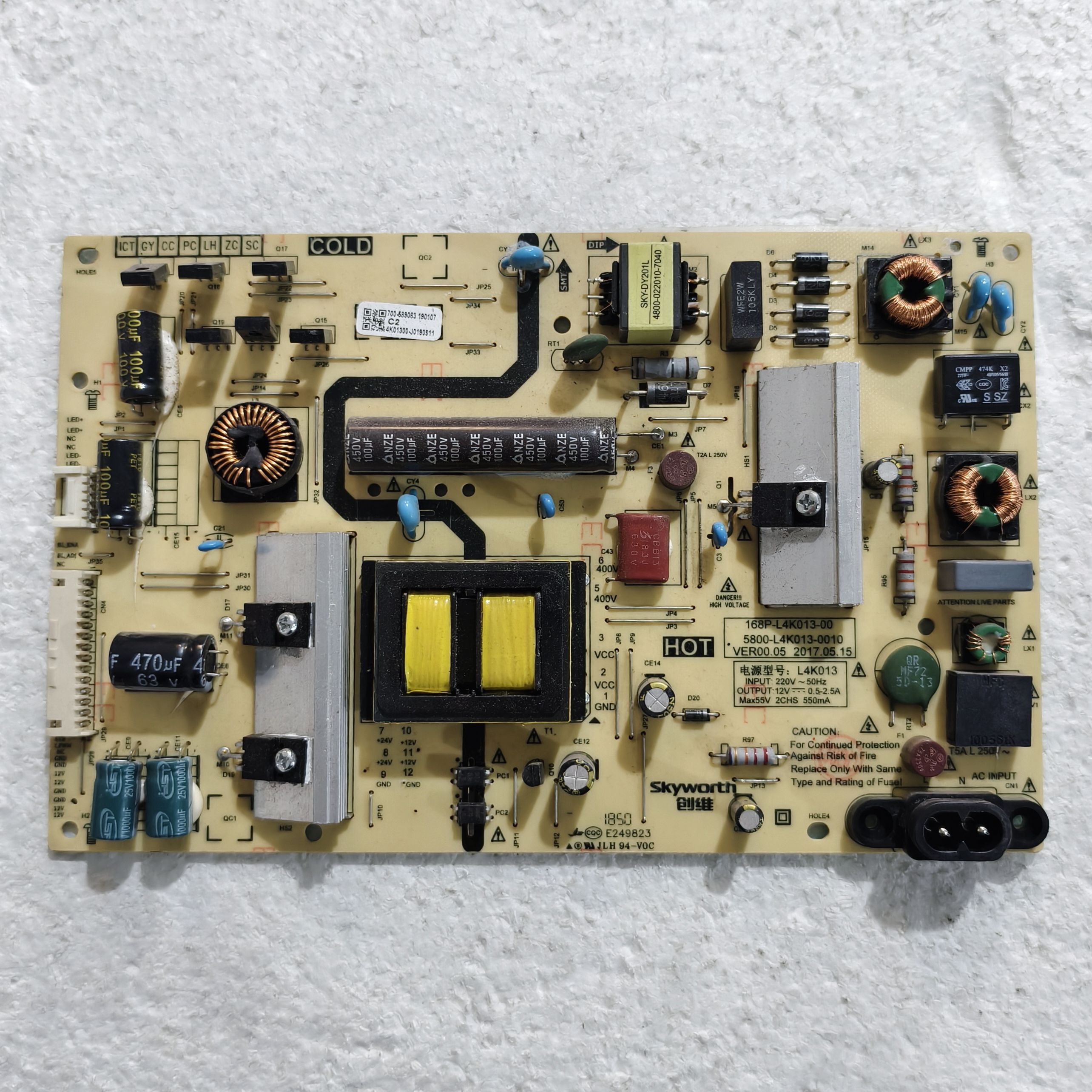 原装创维43G6A 43H5电源板5800-L4K013-0010 168P-L4K013-00测好