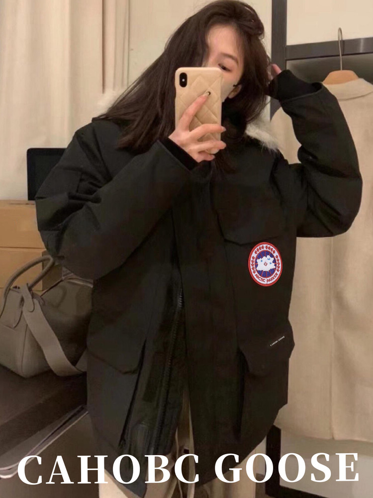 CAHOBC GOOSE Qadın və Kişi Üçün Uzun Qaz Yelek Parka