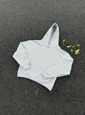 POPLAR CLASSIC 重磅软糯基础连帽短宽卫衣秋冬cleanfit男女