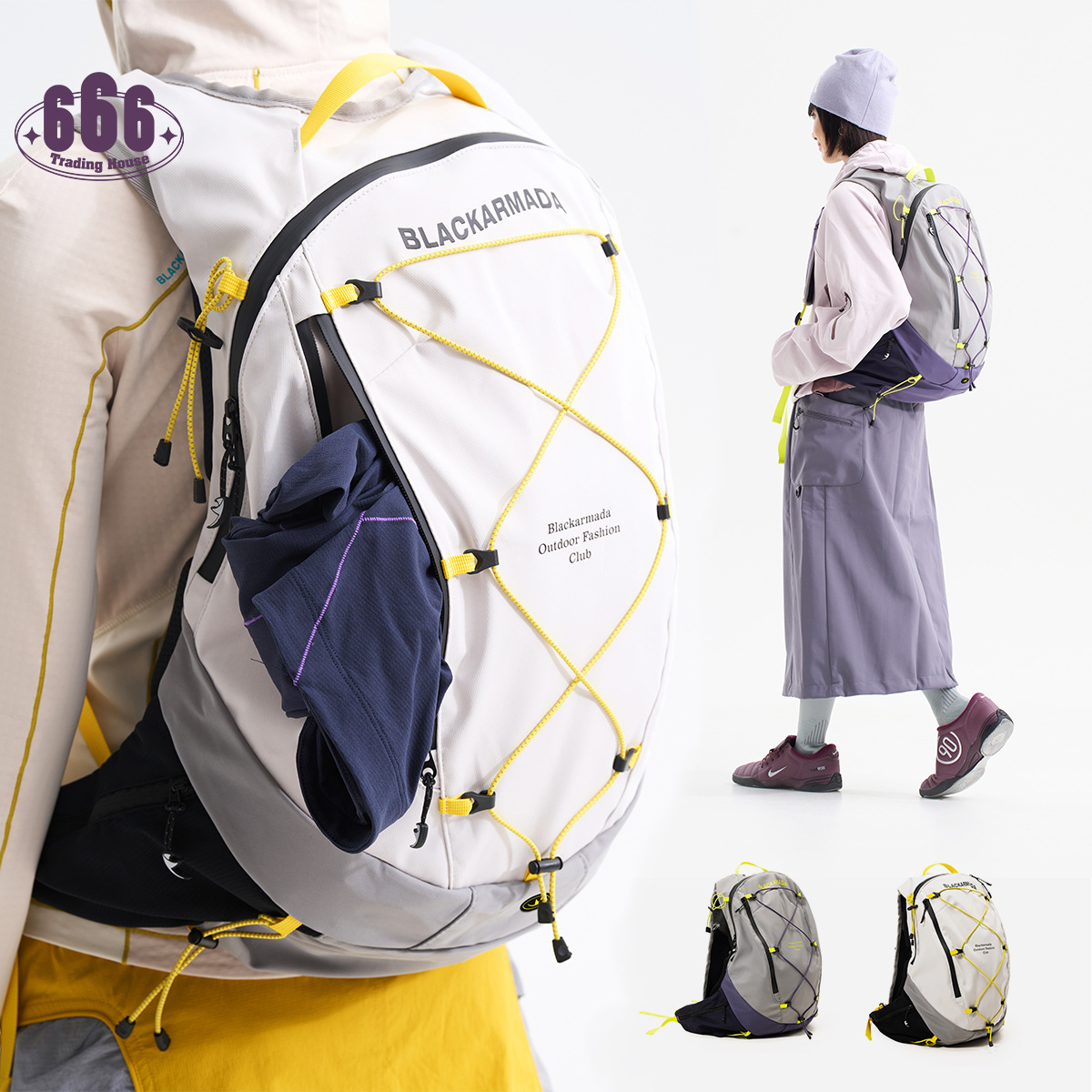 BLACKARMADA原创潮牌户外双肩包男女潮流旅行背包学生书包双肩包