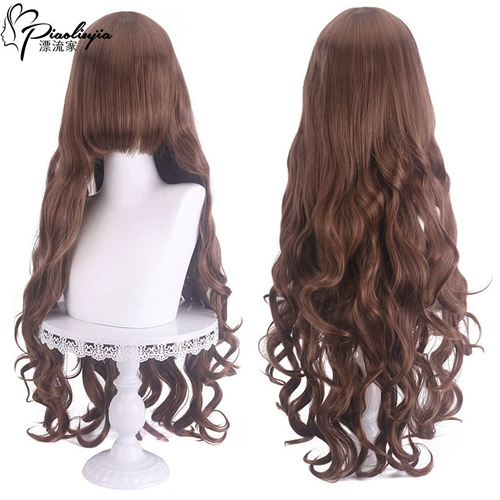 Универсальный парик, волнистая кудрявая челка, косплей, 100см
