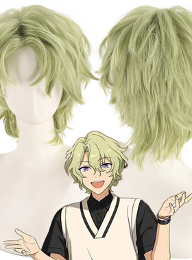 猫八 巴日和COS假发抹茶绿色反翘卷发 梦幻偶像祭 公主阿日前辈