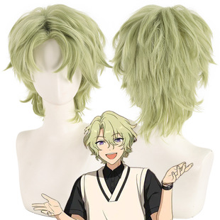 猫八 巴日和COS假发抹茶绿色反翘卷发 梦幻偶像祭 公主阿日前辈