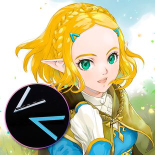 塞尔达公主COS头饰蓝色V字母发卡发夹配件塞尔达传说Zelda萨尔达