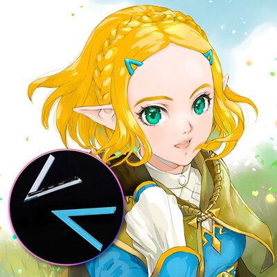 塞尔达公主COS头饰蓝色V字母发卡发夹配件塞尔达传说Zelda萨尔达