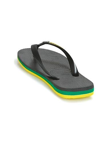 Havaianas Обувь, пляжные сланцы, черно-желтые летние тапочки