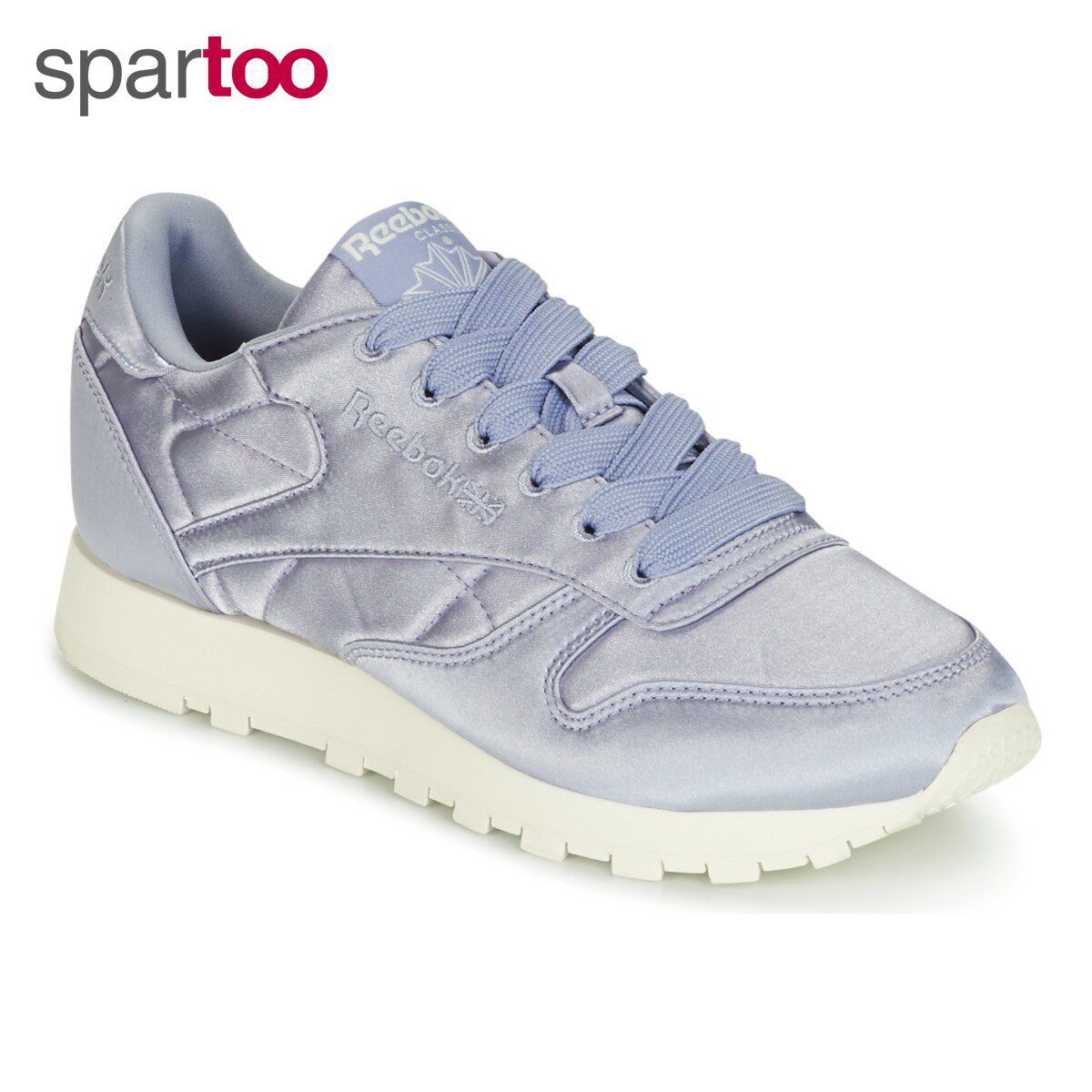 reebok锐步女鞋子夏季低帮板鞋紫色 classic leather satin 正品