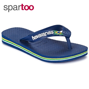 Havaianas/哈瓦那童鞋休闲舒适沙滩夹趾人字拖拖鞋海蓝色撞色夏季