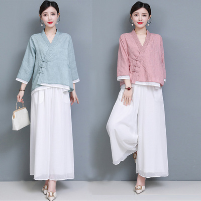 中式茶服技师工装采耳服