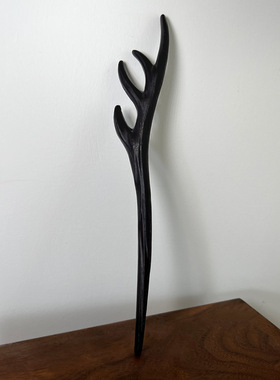 鹿角木质玄鹿发簪木质簪子盘发挽发古风中国风汉服旗袍饰现代简约