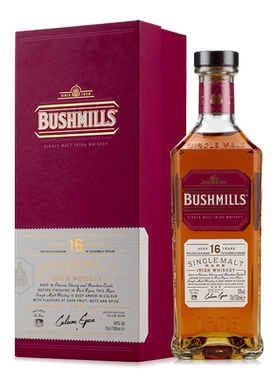 奥妙 百世醇16年单一麦芽爱尔兰威士忌 BUSHMILLS 行货洋酒