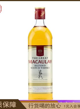 Macaulay 麦高瑞苏格兰威士忌700ml40度烈酒洋酒英国进口调酒基酒