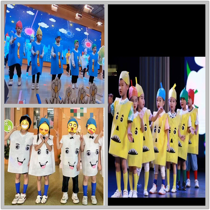 儿童牙细菌大战表演服