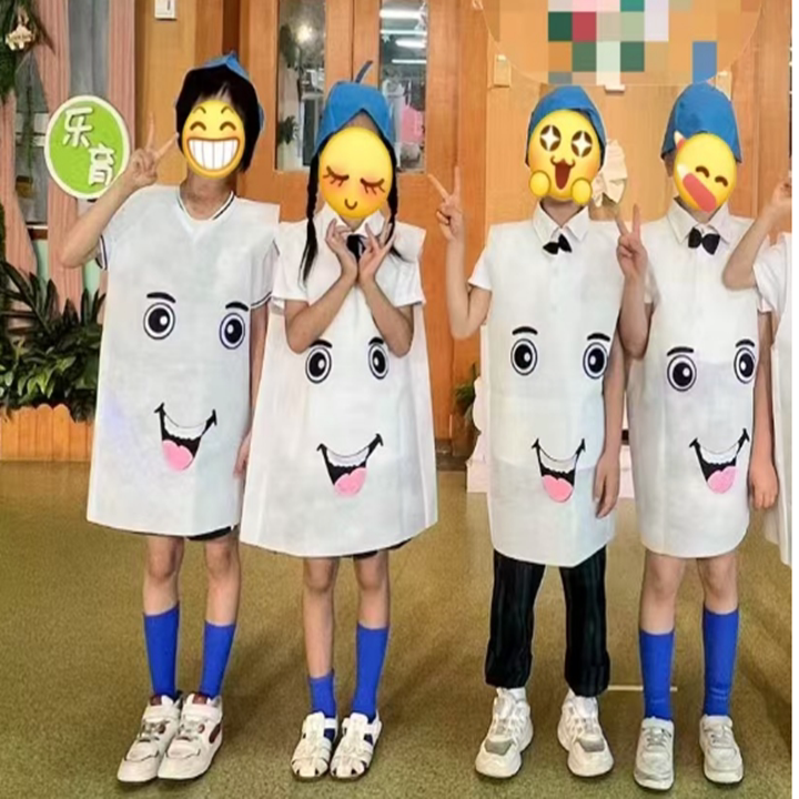 牙细菌大战演出服幼儿园大战表演服情景剧大作战衣服牙刷牙齿道具