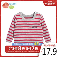Beibei Yi quần áo trẻ em đáy quần mùa xuân và mùa thu cotton ấm áp áo sơ mi dài tay bé trai và bé gái - Áo thun áo thun bé trai