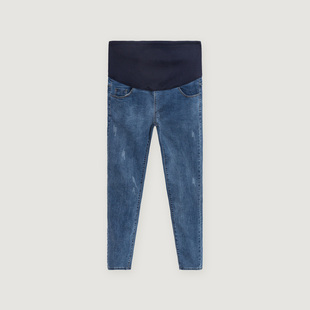 子春秋季 舒适孕妇装 外穿孕妇牛仔裤 子时尚 潮妈打底裤 贝贝怡孕妇裤