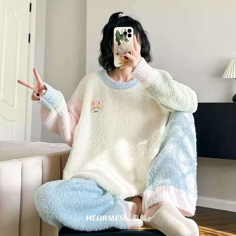 HEARMES马卡龙小兔睡衣