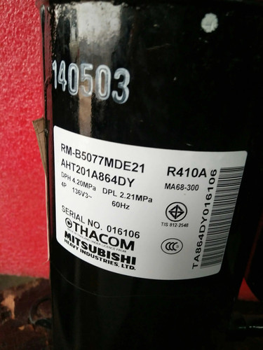 1.5匹三菱变频压缩机RM-B5077MDE2.AHT201A864DS.R410A拆机
