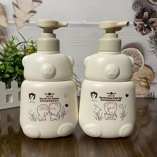 品牌汤尼小熊宝宝燕麦柔顺洗发水沐浴露400g深层清洁洗沐二合一