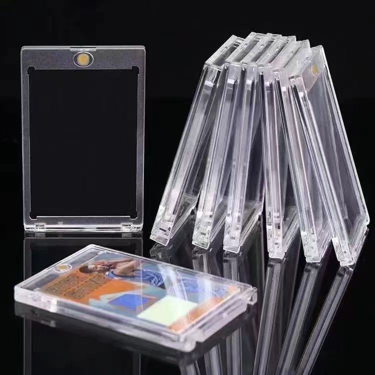 35pt强磁卡砖透明卡套球星收藏卡亚克力展示牌宝可梦卡片收纳卡套