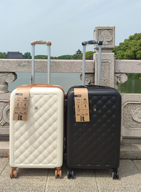 英国IT外贸出口 旅行箱仙女白色网红登机箱20寸随身携带ABS拉杆箱