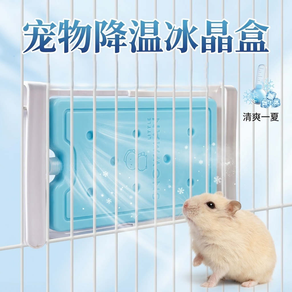 仓鼠龙猫降温冰晶盒长效制冷冰窝冰垫荷兰猪豚鼠兔子夏天散热神器