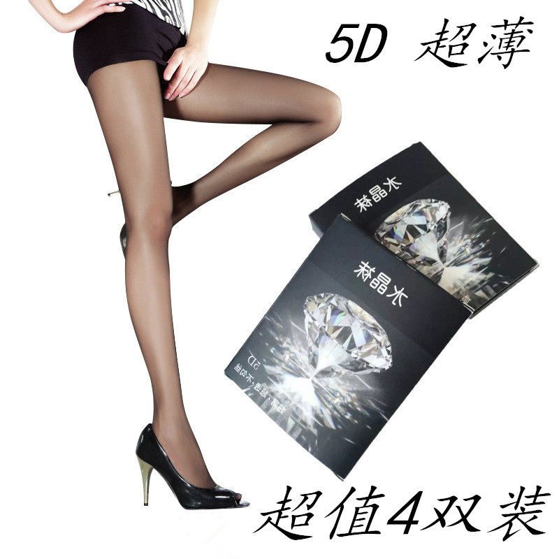 正品5D水晶袜不勾丝连裤袜防勾丝女超薄不脱丝任意剪性感显瘦丝袜