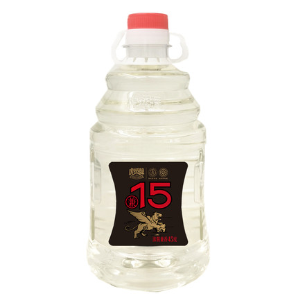 老字号虎桥牌兼15浓酱兼香45度1L白酒散酒里边的战斗机