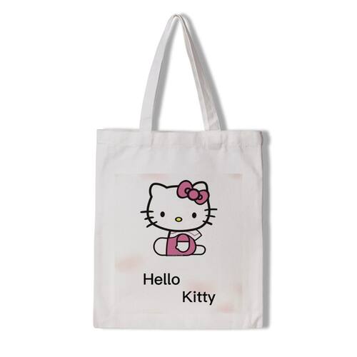 hellokitty凯蒂猫学生帆布袋大容量单肩手提包包定制购物袋装书袋