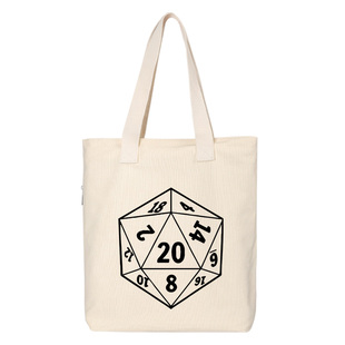 秀洛博德之门3 阿斯代伦 D20骰子帆布背包 简约手提袋