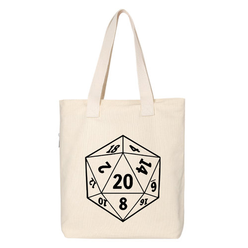 秀洛博德之门3 阿斯代伦 D20骰子帆布背包 简约手提袋