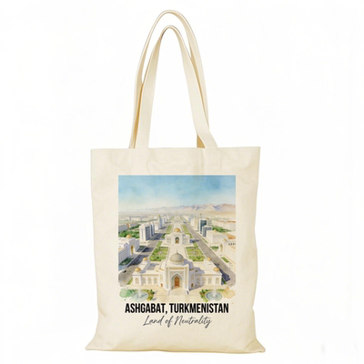 Turkmenistan帆布包土库曼斯坦帆布袋定制大容量环保购物袋外出