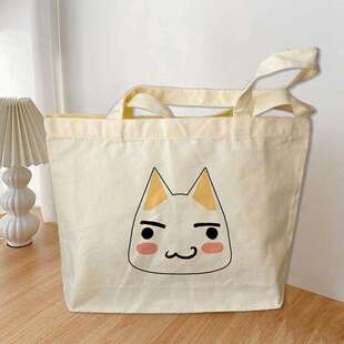 多罗猫周边帆布袋井上多罗横款手提袋大容量包包单肩包装书通勤袋