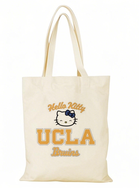 UCSB Hello Kitty帆布包加利福尼亚UCLA帆布袋定制大容量环保购物