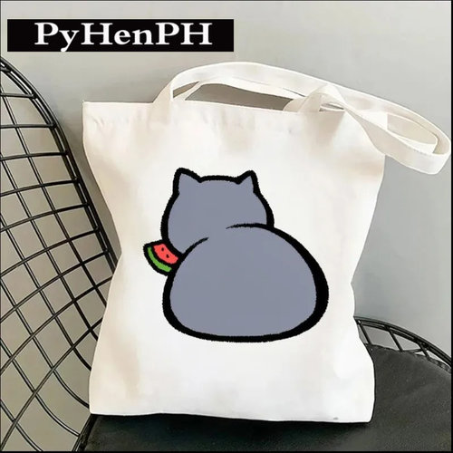CanvsToteBg个性猫咪背影