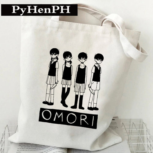 Omori Canvas Tote Bag 学院风游戏周边学生单肩手提帆布袋托特包